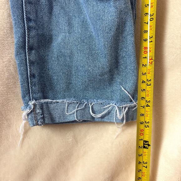 Rewash Womens Super High Rise Mom Jeans Size 5/27 Distressed Ripped Raw Hem - Picture 3 of 6
